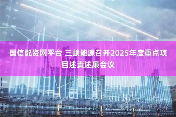 国信配资网平台 三峡能源召开2025年度重点项目述责述廉会议